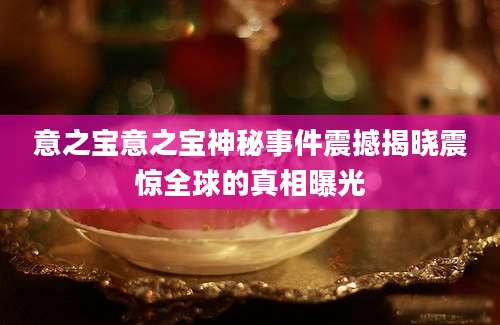 意之宝意之宝神秘事件震撼揭晓震惊全球的真相曝光