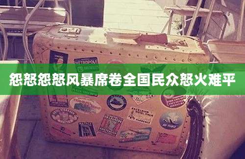 怨怒怨怒风暴席卷全国民众怒火难平