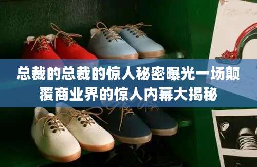 总裁的总裁的惊人秘密曝光一场颠覆商业界的惊人内幕大揭秘