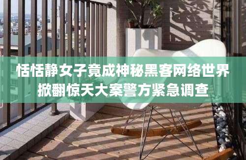 恬恬静女子竟成神秘黑客网络世界掀翻惊天大案警方紧急调查