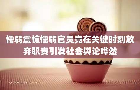 懦弱震惊懦弱官员竟在关键时刻放弃职责引发社会舆论哗然