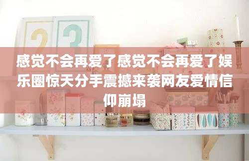 感觉不会再爱了感觉不会再爱了娱乐圈惊天分手震撼来袭网友爱情信仰崩塌