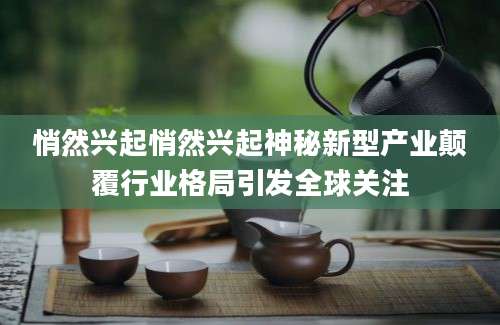 悄然兴起悄然兴起神秘新型产业颠覆行业格局引发全球关注