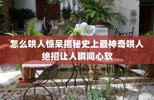 怎么哄人惊呆揭秘史上最神奇哄人绝招让人瞬间心软