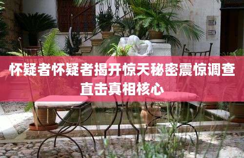 怀疑者怀疑者揭开惊天秘密震惊调查直击真相核心