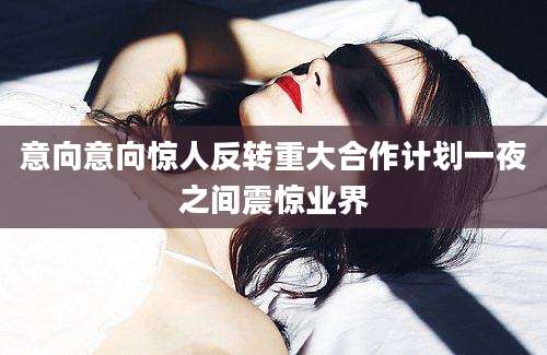 意向意向惊人反转重大合作计划一夜之间震惊业界