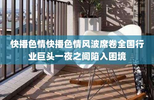 快播色情快播色情风波席卷全国行业巨头一夜之间陷入困境