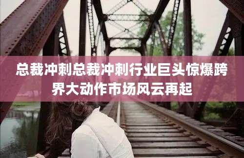 总裁冲刺总裁冲刺行业巨头惊爆跨界大动作市场风云再起