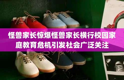 怪兽家长惊爆怪兽家长横行校园家庭教育危机引发社会广泛关注