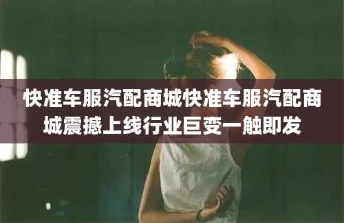 快准车服汽配商城快准车服汽配商城震撼上线行业巨变一触即发