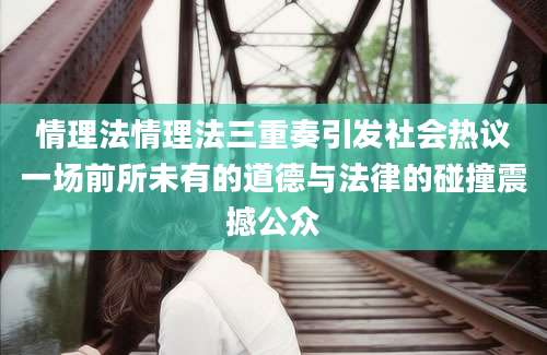 情理法情理法三重奏引发社会热议一场前所未有的道德与法律的碰撞震撼公众