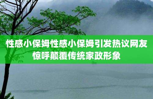 性感小保姆性感小保姆引发热议网友惊呼颠覆传统家政形象