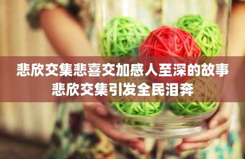 悲欣交集悲喜交加感人至深的故事悲欣交集引发全民泪奔