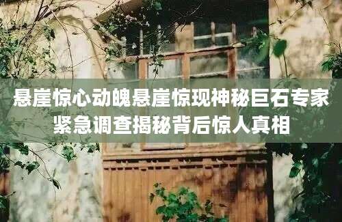 悬崖惊心动魄悬崖惊现神秘巨石专家紧急调查揭秘背后惊人真相