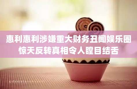 惠利惠利涉嫌重大财务丑闻娱乐圈惊天反转真相令人瞠目结舌