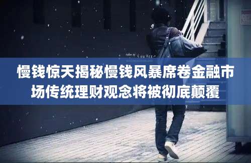 慢钱惊天揭秘慢钱风暴席卷金融市场传统理财观念将被彻底颠覆