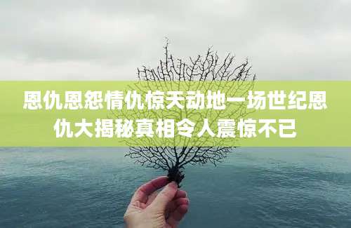 恩仇恩怨情仇惊天动地一场世纪恩仇大揭秘真相令人震惊不已