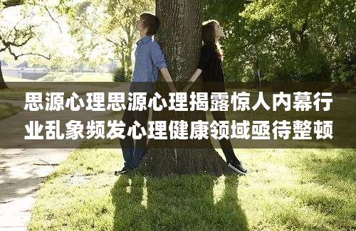 思源心理思源心理揭露惊人内幕行业乱象频发心理健康领域亟待整顿