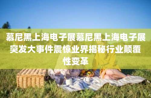 慕尼黑上海电子展慕尼黑上海电子展突发大事件震惊业界揭秘行业颠覆性变革