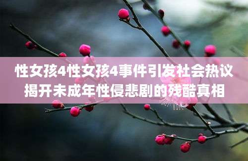 性女孩4性女孩4事件引发社会热议揭开未成年性侵悲剧的残酷真相