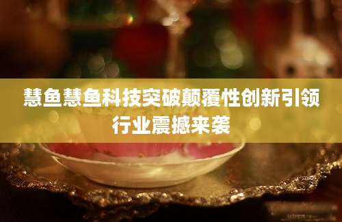慧鱼慧鱼科技突破颠覆性创新引领行业震撼来袭