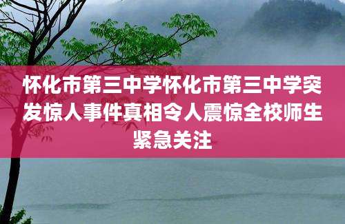 怀化市第三中学怀化市第三中学突发惊人事件真相令人震惊全校师生紧急关注