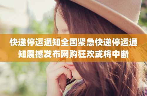 快递停运通知全国紧急快递停运通知震撼发布网购狂欢或将中断