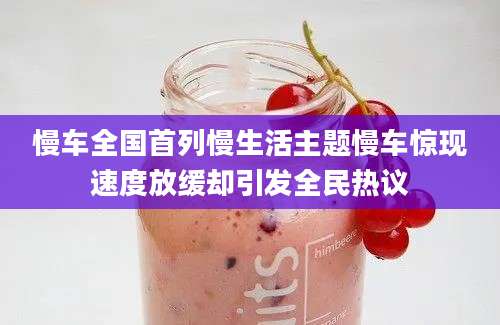 慢车全国首列慢生活主题慢车惊现速度放缓却引发全民热议