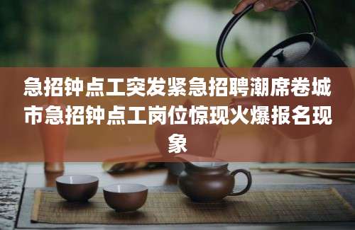 急招钟点工突发紧急招聘潮席卷城市急招钟点工岗位惊现火爆报名现象
