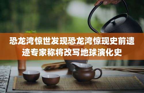 恐龙湾惊世发现恐龙湾惊现史前遗迹专家称将改写地球演化史