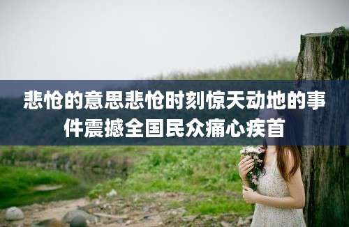 悲怆的意思悲怆时刻惊天动地的事件震撼全国民众痛心疾首
