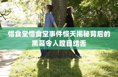惜食堂惜食堂事件惊天揭秘背后的黑幕令人瞠目结舌