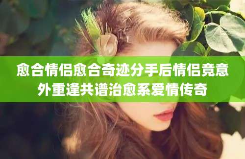 愈合情侣愈合奇迹分手后情侣竟意外重逢共谱治愈系爱情传奇