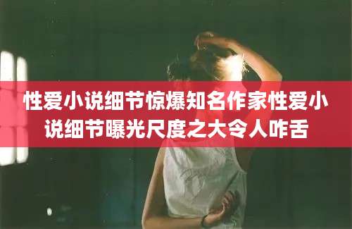 性爱小说细节惊爆知名作家性爱小说细节曝光尺度之大令人咋舌