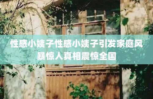 性感小姨子性感小姨子引发家庭风暴惊人真相震惊全国
