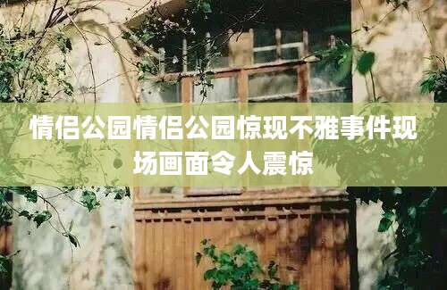 情侣公园情侣公园惊现不雅事件现场画面令人震惊