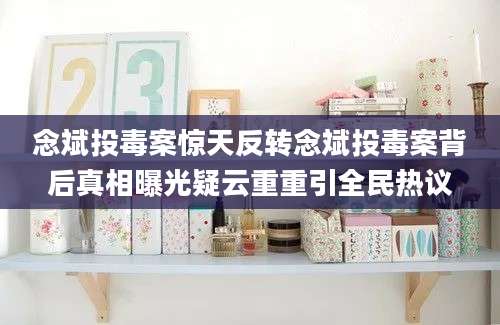 念斌投毒案惊天反转念斌投毒案背后真相曝光疑云重重引全民热议