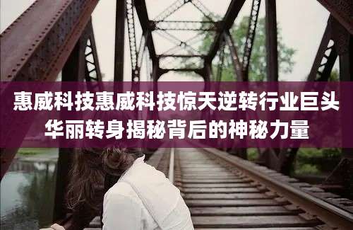 惠威科技惠威科技惊天逆转行业巨头华丽转身揭秘背后的神秘力量