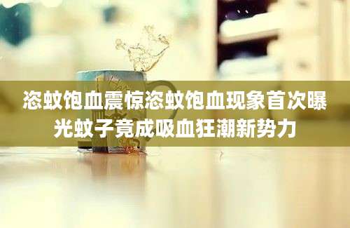 恣蚊饱血震惊恣蚊饱血现象首次曝光蚊子竟成吸血狂潮新势力