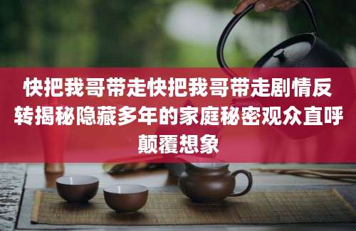 快把我哥带走快把我哥带走剧情反转揭秘隐藏多年的家庭秘密观众直呼颠覆想象