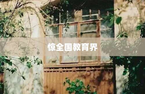 惊全国教育界